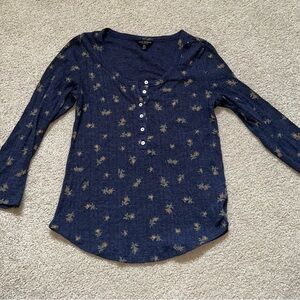 Lucky Brand Heathered Blue Top